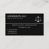 Berufliche Anwältin auf dem Rechtsweg Visitenkarte (Vorderseite)
