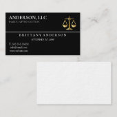 Berufliche Anwältin auf dem Rechtsweg Visitenkarte (Vorne/Hinten)