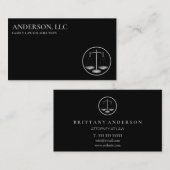 Berufliche Anwältin auf dem Rechtsweg Visitenkarte (Vorne/Hinten)