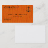 Berufliche Anwältin auf dem Rechtsweg Visitenkarte (Vorne/Hinten)