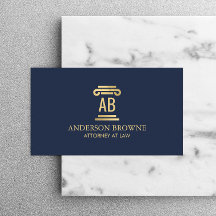 Berufliche Anwaltskanzlei Monogram Gold/Navy Blue