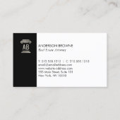 Berufliche Anwaltskanzlei Monogramm grau/schwarz Visitenkarte (Rückseite)
