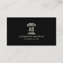 Berufliche Anwaltskanzlei Monogramm grau/schwarz