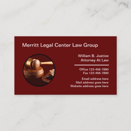 Berufliche Anwaltskanzlei Visitenkarte (Vorderseite)