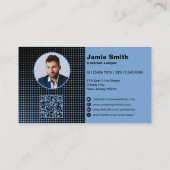 Berufliche Anwaltskanzleien Blue Business Cards Treuekarte (Rückseite)