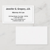 Berufliche Anwaltskarte Visitenkarte (Vorne/Hinten)
