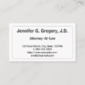 Berufliche Anwaltskarte Visitenkarte (Vorderseite)