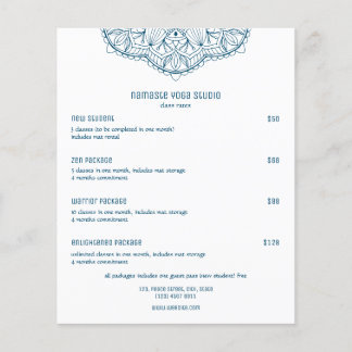 Berufliche Aquamarine Yoga-Klasse - Preisliste