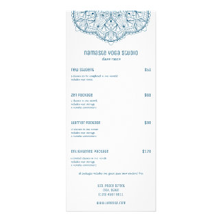 Berufliche Aquamarine Yoga-Klassenraten Benutzerde Werbekarte