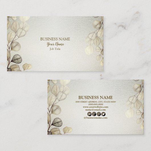 Berufliche Aquarellbilder Visitenkarte (Vorne/Hinten)