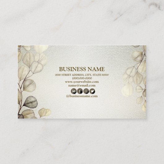 Berufliche Aquarellbilder Visitenkarte (Rückseite)