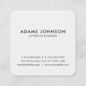 Berufliche Aquarellgrün Abstrakt Quadratische Visitenkarte (Rückseite)