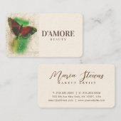 Berufliche Aquarellpflanze Butterfly Visitenkarte (Vorne/Hinten)