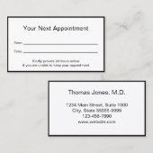 Berufliche Ärztekammer - Ihr nächstes Terminkarte (Vorne/Hinten)