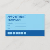 Berufliche ärztliche Ernennung von White & Blue Visitenkarte (Rückseite)