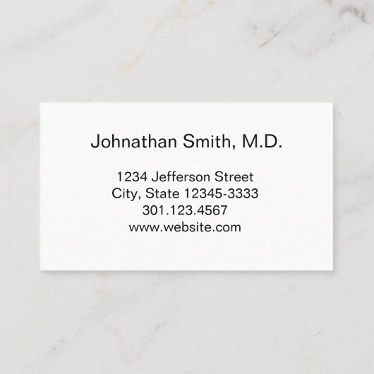 Berufliche Arztpraxis Ihre Personalkarte Terminkarte (Rückseite)