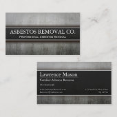 Berufliche Asbestentwöhnungskarte Visitenkarte (Vorne/Hinten)