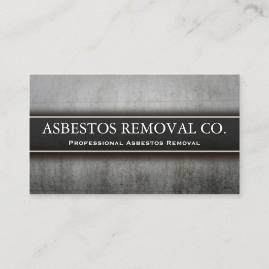 Berufliche Asbestentwöhnungskarte Visitenkarte (Vorderseite)