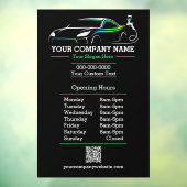 Berufliche Auto Body Paint Shop Autostunden Fensteraufkleber (Blatt 3)