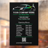 Berufliche Auto Body Paint Shop Autostunden Fensteraufkleber (Blatt 2)