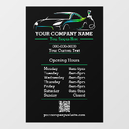 Berufliche Auto Body Paint Shop Autostunden Fensteraufkleber