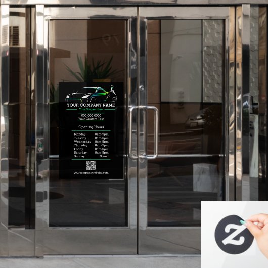 Berufliche Auto Body Paint Shop Autostunden Fensteraufkleber (Büro Tür)