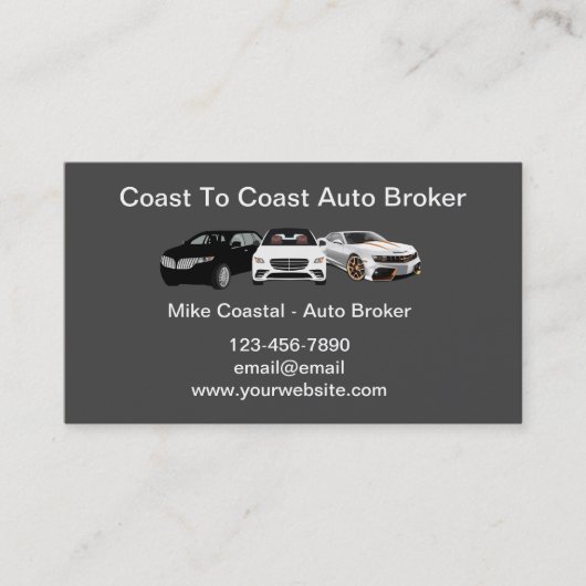 Berufliche Auto Broker-Visitenkarten Visitenkarte (Vorderseite)