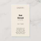 Berufliche Bäckerei Visitenkarte (Vorderseite)