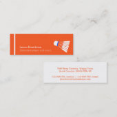 Berufliche Badminton-Buskarten Mini Visitenkarte (Vorne/Hinten)