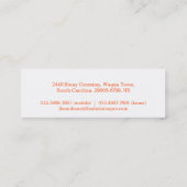 Berufliche Badminton-Buskarten Mini Visitenkarte (Rückseite)