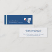 Berufliche Badminton-Buskarten Mini Visitenkarte (Vorne/Hinten)