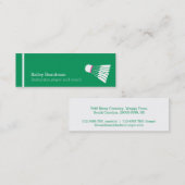 Berufliche Badminton-Visitenkarten Mini Visitenkarte (Vorne/Hinten)