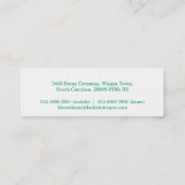 Berufliche Badminton-Visitenkarten Mini Visitenkarte (Rückseite)