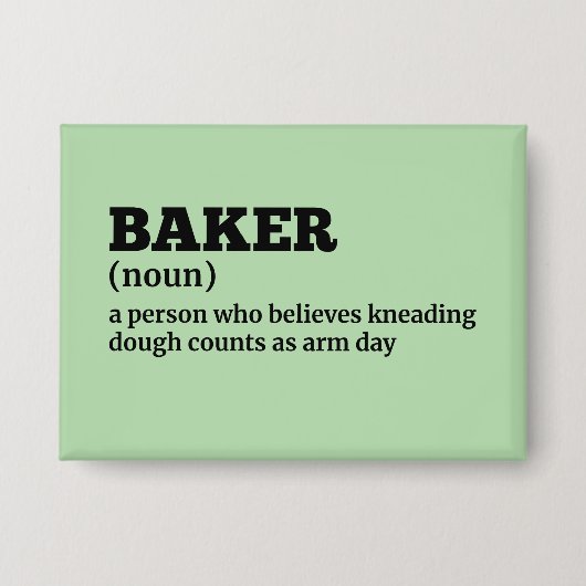 Berufliche Baker-Definition Button (Vorderseite)