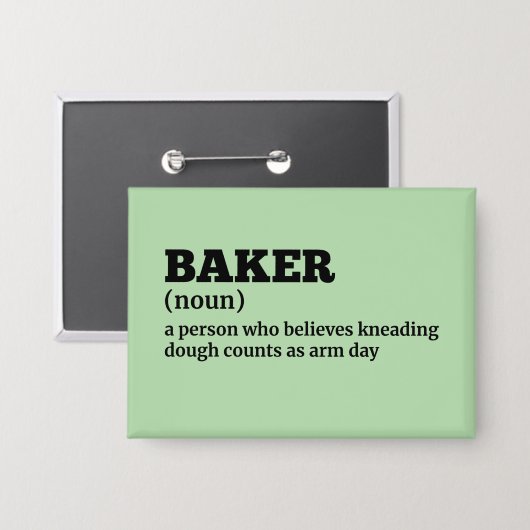 Berufliche Baker-Definition Button (Vorderseite/Rückseite)