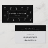 Berufliche Barber-Haarstylist-Schere Schwarz Visitenkarte (Vorne/Hinten)