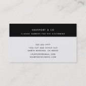 Berufliche Barber-Haarstylist-Schere Schwarz Visitenkarte (Rückseite)