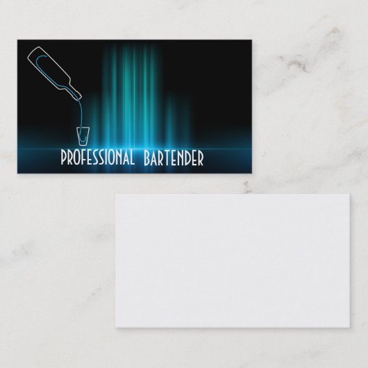 Berufliche Barkeeper-Geschäfts-Karten Visitenkarte (Vorne/Hinten)