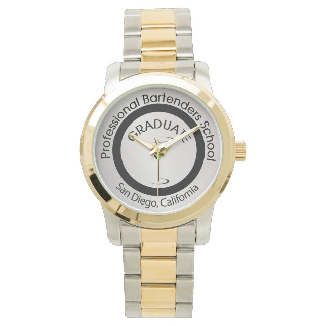Berufliche Barkeeper Schule Graduate Watch Armbanduhr (Vorderseite)