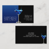 Berufliche Barkeeper-Visitenkarte Visitenkarte (Vorne/Hinten)