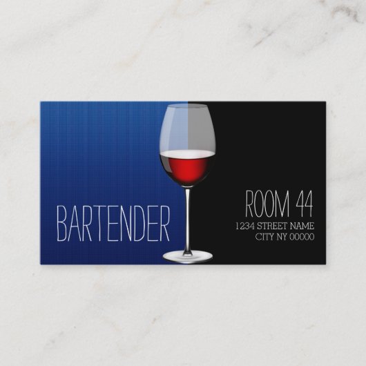 Berufliche Barkeeper-Visitenkarte Visitenkarte (Vorderseite)