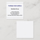 Berufliche Barriere als Anwaltskanzler Quadratische Visitenkarte (Vorne/Hinten)