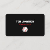 berufliche Baseball Coach Business Card Visitenkarte (Vorderseite)