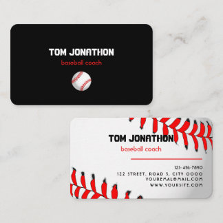 berufliche Baseball Coach Business Card Visitenkarte