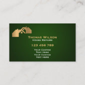 Berufliche Bauweise Handyman Carpenter Roof Visitenkarte (Rückseite)