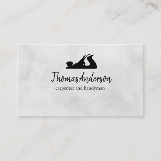 Berufliche Bauweise und Flugzeug aus Holz Visitenkarte (Vorderseite)