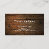 Berufliche Bauweise und Flugzeug aus Holz Visitenkarte (Rückseite)