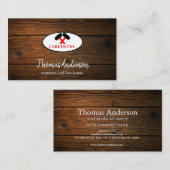 Berufliche Bauweise und Flugzeug aus Holz Visitenkarte (Vorne/Hinten)