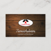 Berufliche Bauweise und Flugzeug aus Holz Visitenkarte (Vorderseite)