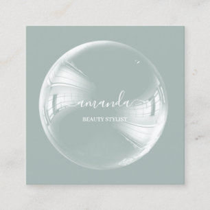 Berufliche Beauty Makeup Logo-Blase Smoky Quadratische Visitenkarte